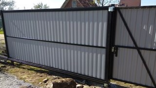 Купить сваи для ворот в Михайловка. Заказать ворота на сваях под ключ от 21574 руб